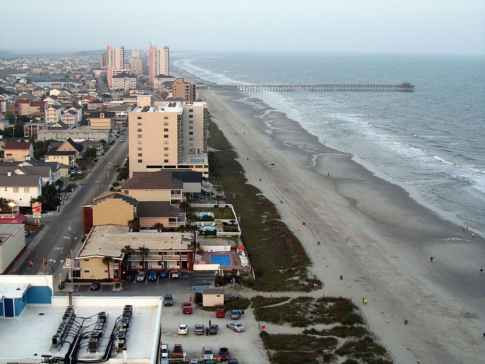 Homes lining the Grand Strand coastline in North Myrtle Beach